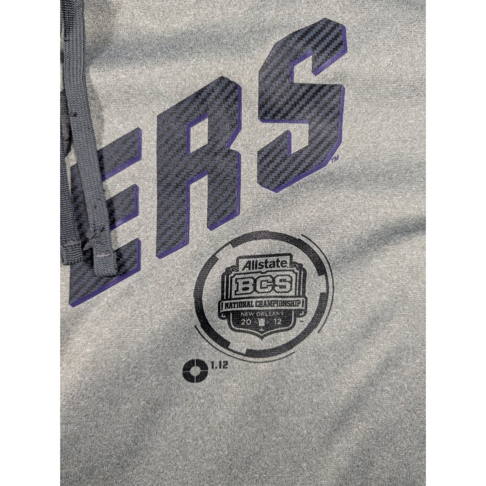 Nike Hoodie Mens XL Gray LSU Tigers 2012 BCS National Championship Therma-FIT - Picture 8 of 9